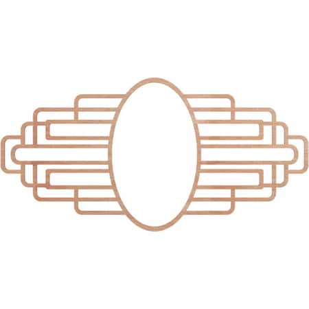 Ekena Millwork Elizabeth Wood Fretwork Prcd Ceiling Medallion, Cherry, 30"W x 15"H x 8 1/4"IW x 14 1/4"IH x 3/8"T CMWP30X15X0375EBCH